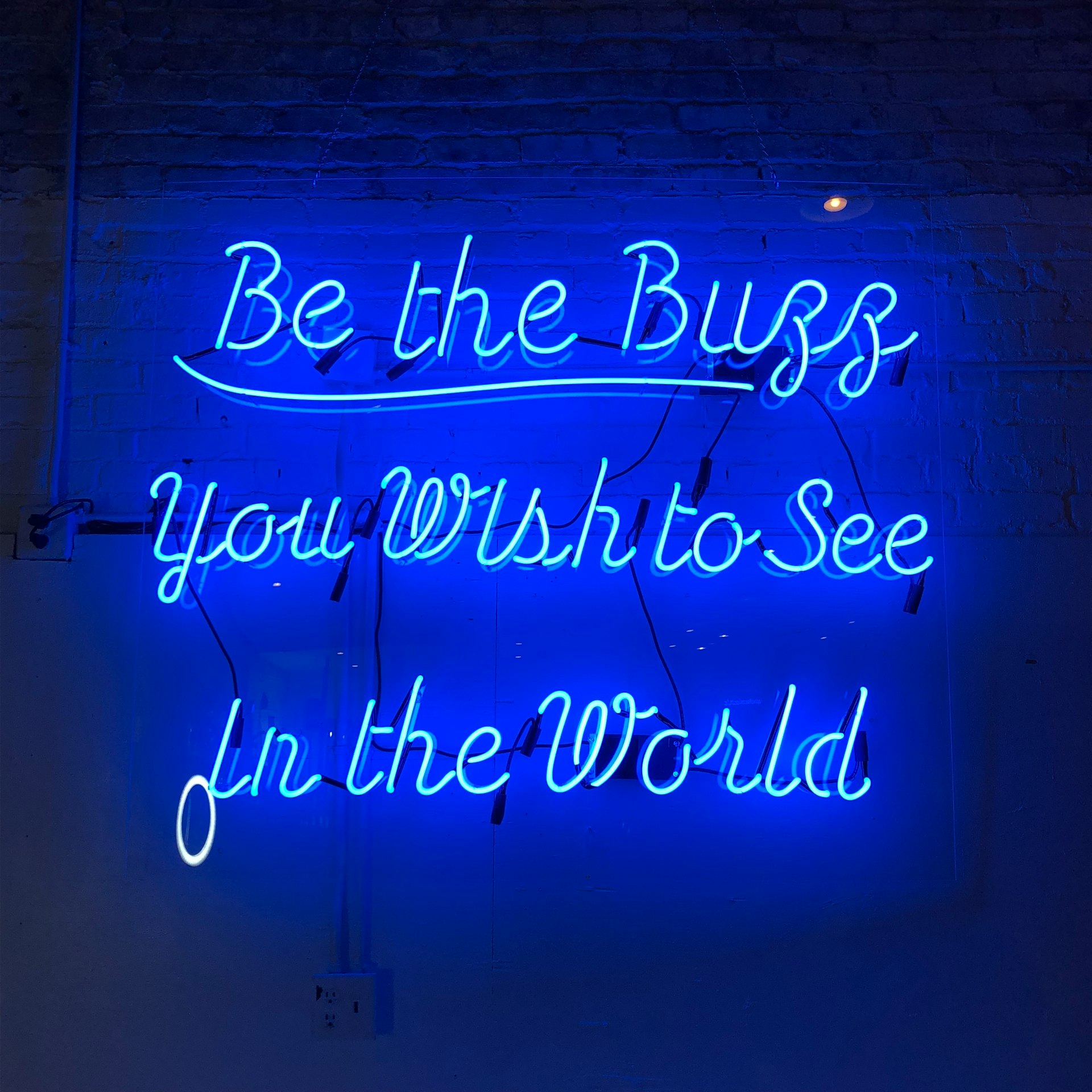 blue LED signage